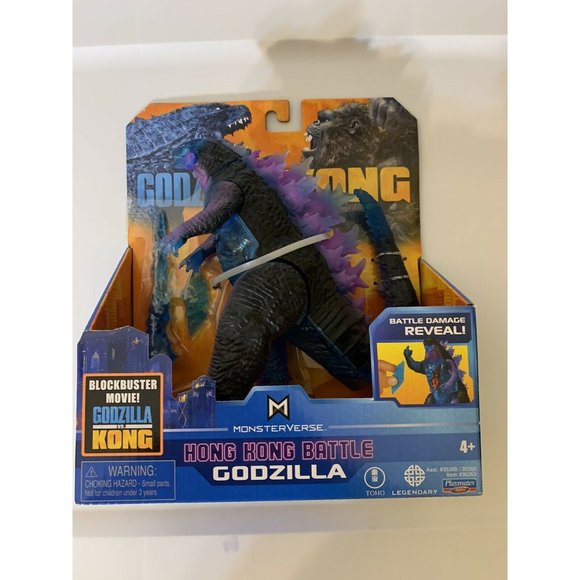Godzilla vs Kong Hong Kong Battle Godzilla Battle Damage Playmates‎ 6" Figure - Picture 5 of 9